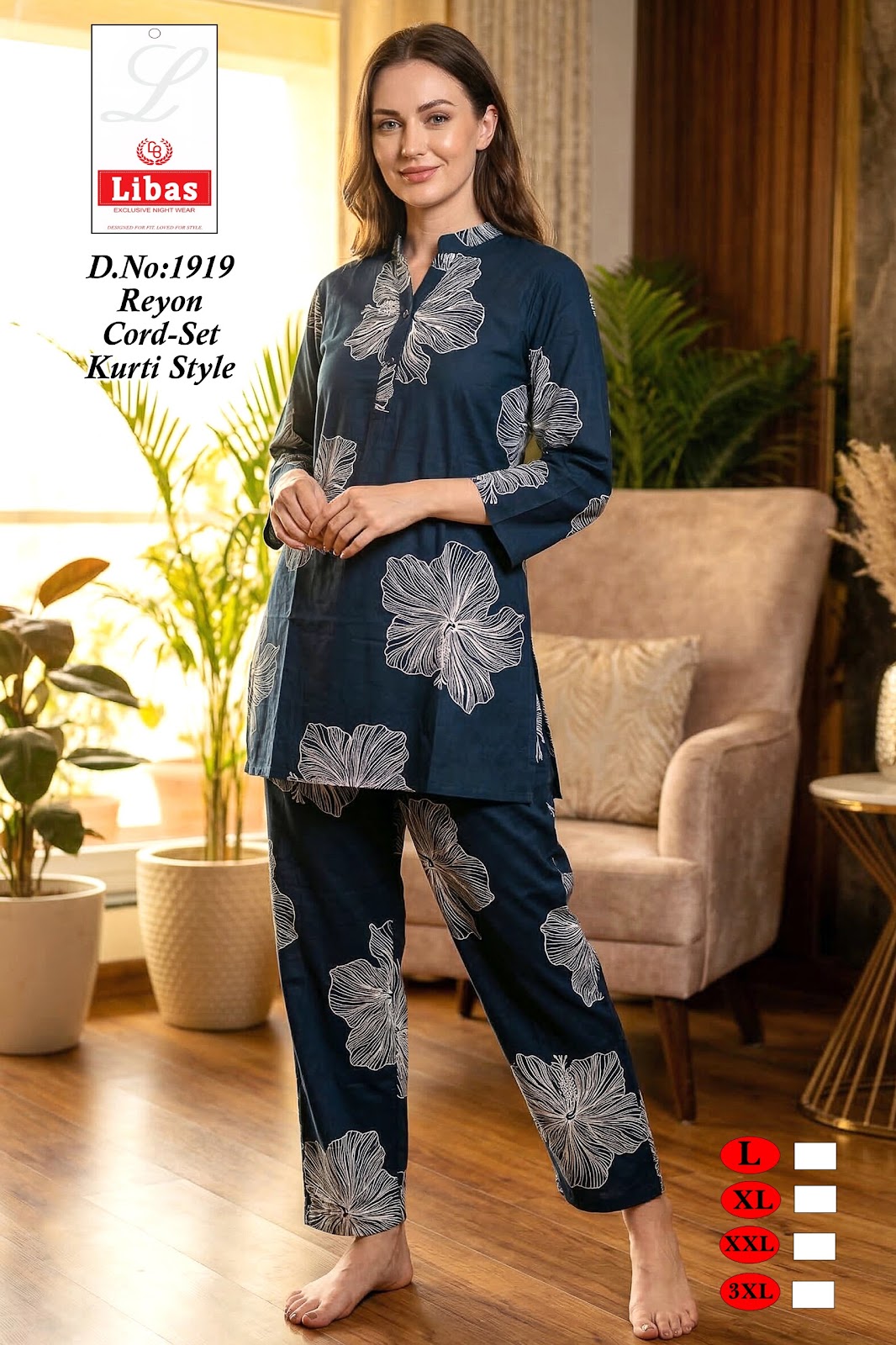 Design 1919 Libas Amiti Reyon Co Ord Set Supplier Ahmedabad