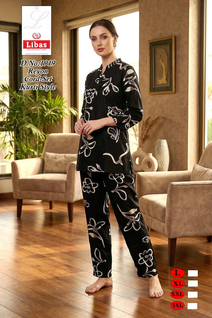 Design 1919 Libas Amiti Reyon Co Ord Set Supplier Ahmedabad