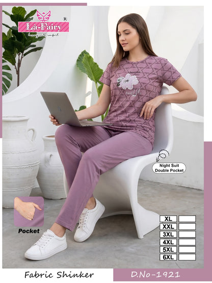 Design 1921 Mix-Match La Fairy Sinker Pyjama Night Suits Exporter Gujarat