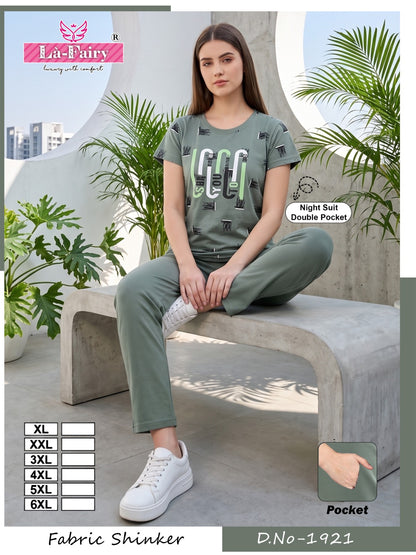 Design 1921 Mix-Match La Fairy Sinker Pyjama Night Suits Exporter Gujarat