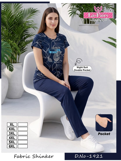 Design 1921 Mix-Match La Fairy Sinker Pyjama Night Suits Exporter Gujarat