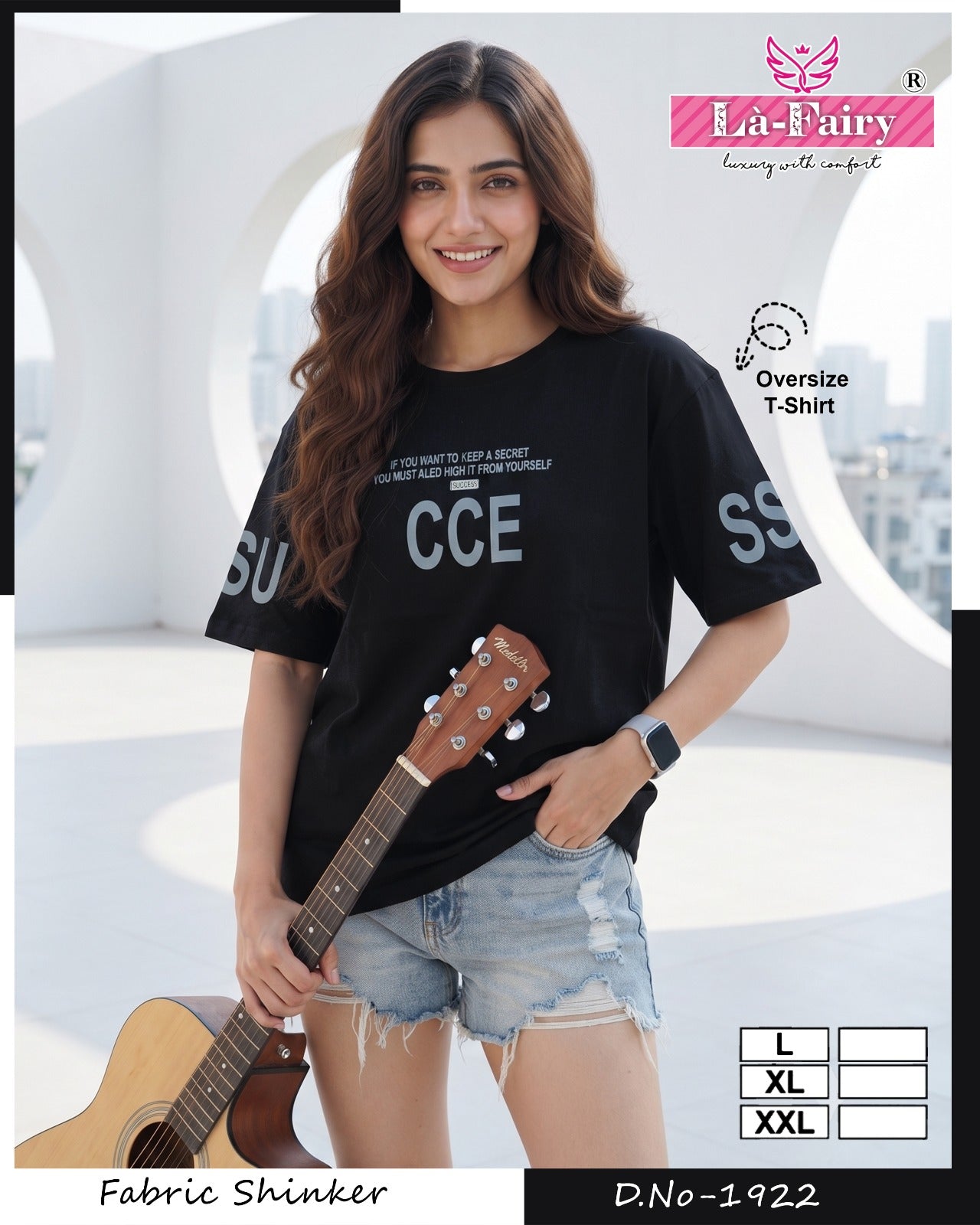 Design 1922 Baggy La Fairy Hosiery Women Oversized Tshirt Supplier Gujarat
