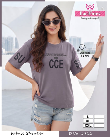 Design 1922 Baggy La Fairy Hosiery Women Oversized Tshirt Supplier Gujarat