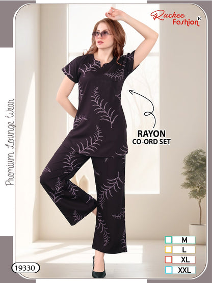 Design 19326-19333 Ruchee Fashion Rayon Co Ord Set Manufacturer Ahmedabad