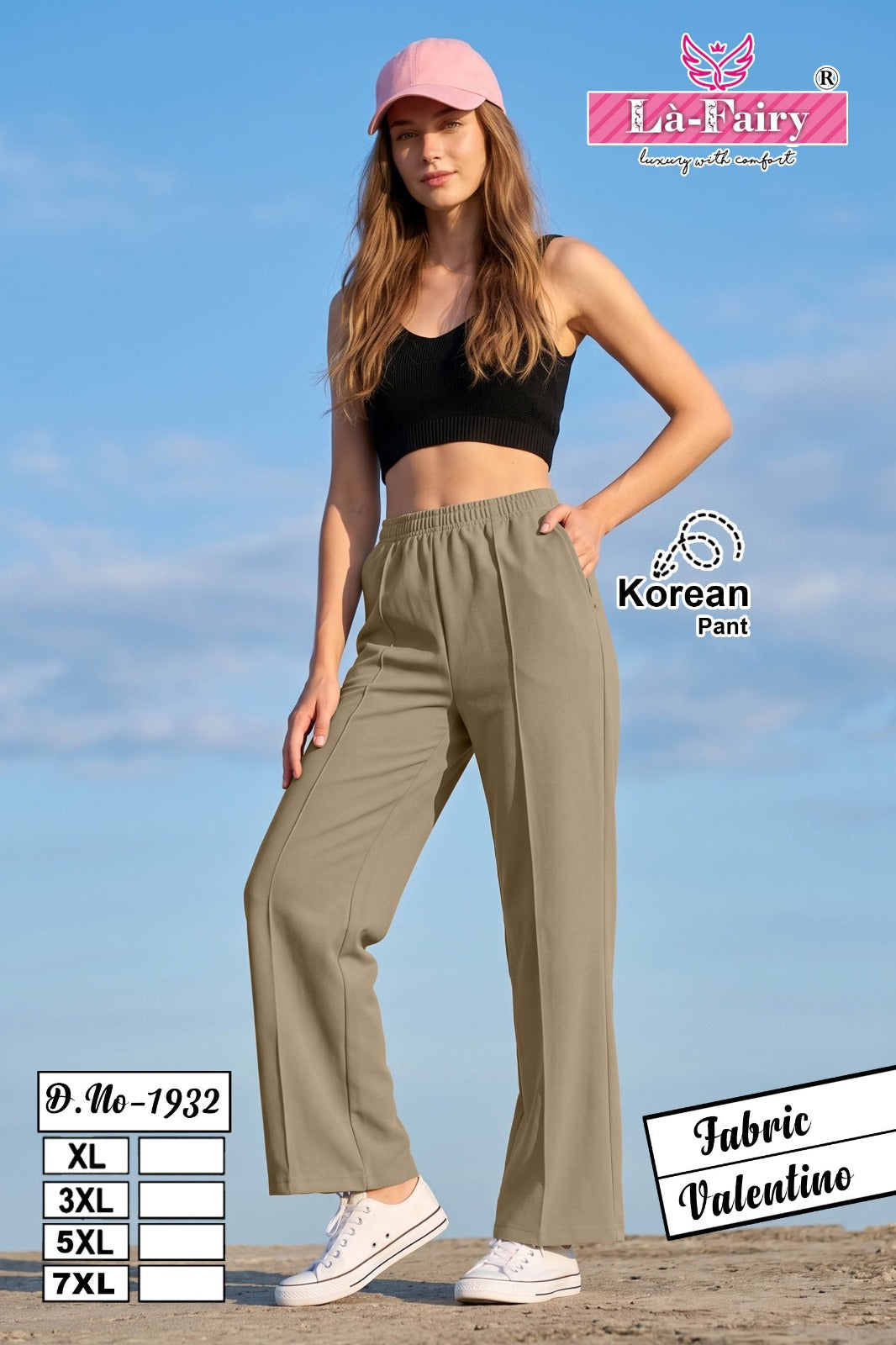 Design 1932 Korean La Fairy Valentino Women Pants Wholesaler Gujarat