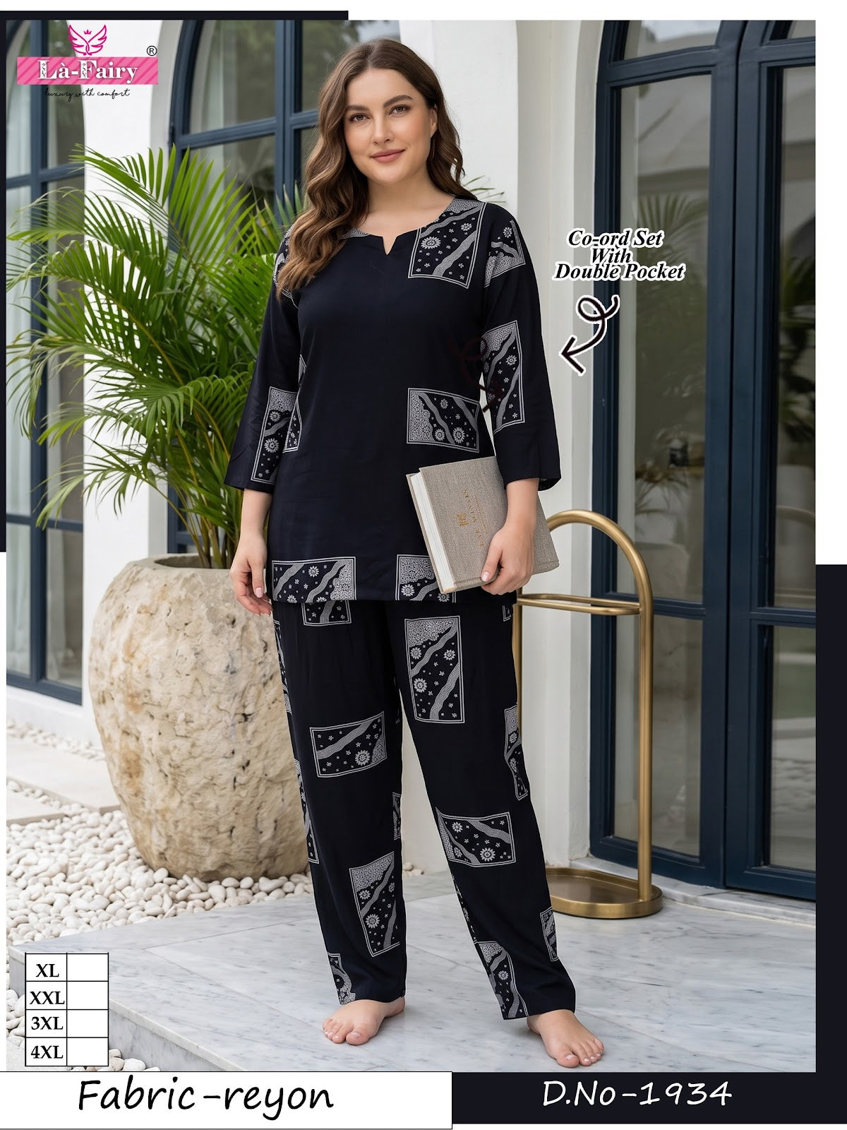 Design 1934 Plus Size La Fairy Reyon Co Ord Set Manufacturer Ahmedabad