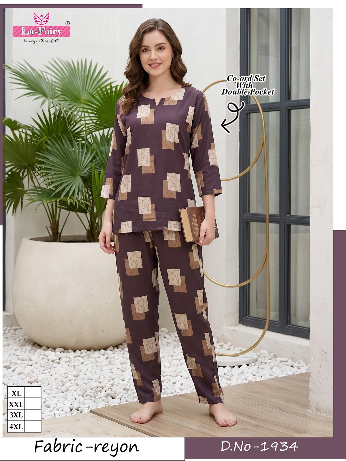 Design 1934 Plus Size La Fairy Reyon Co Ord Set Manufacturer Ahmedabad