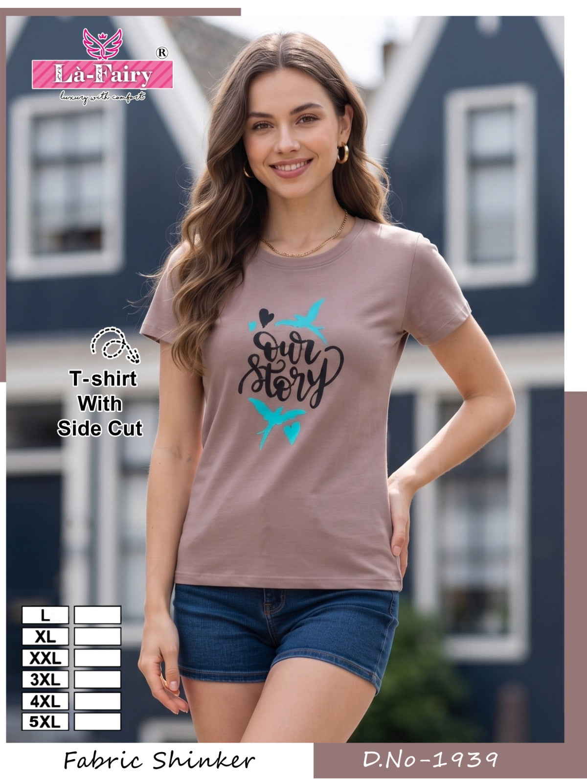 Design 1939 La Fairy Sinker Women Tshirt Exporter Gujarat