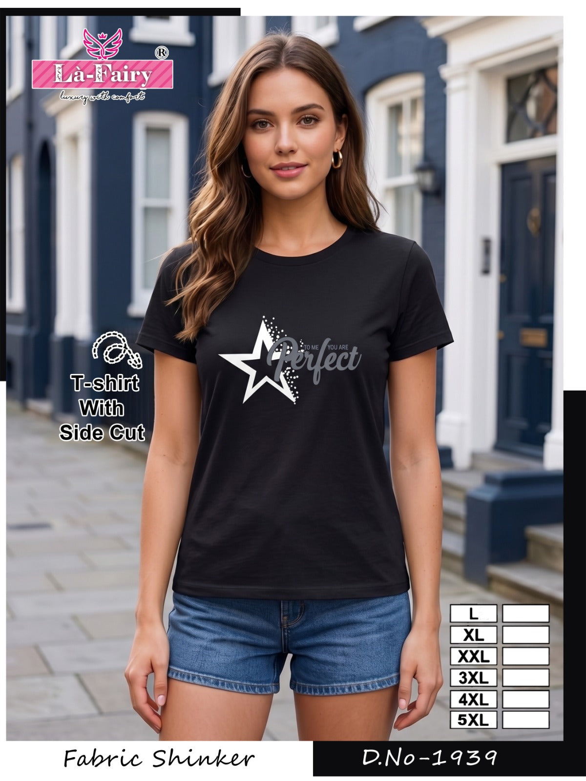 Design 1939 La Fairy Sinker Women Tshirt Exporter Gujarat