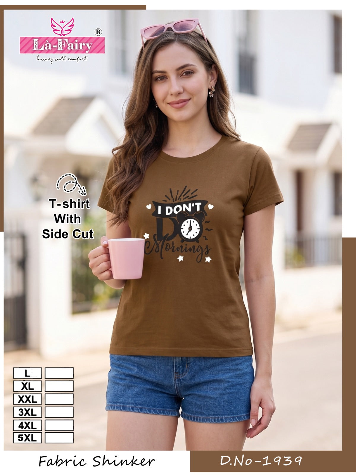 Design 1939 La Fairy Sinker Women Tshirt Exporter Gujarat