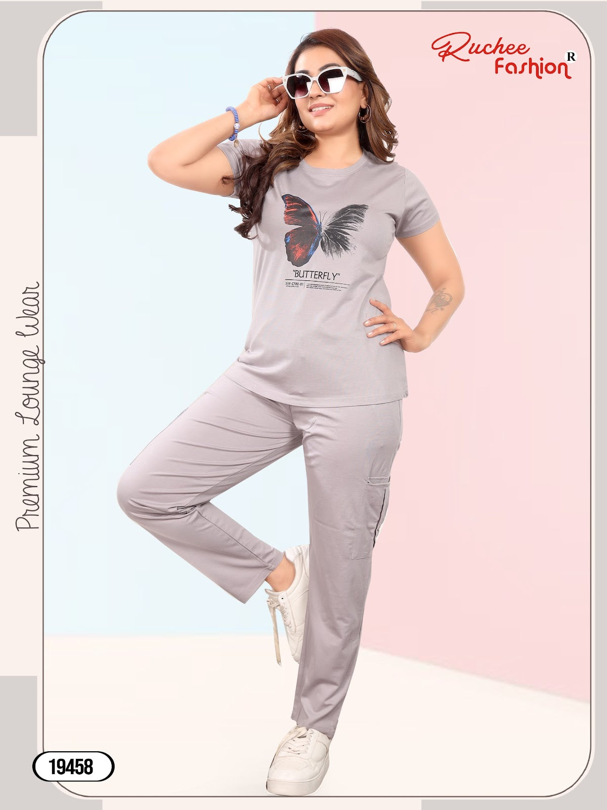 Design 19450-19458 Cargo Ruchee Fashion Tencil Pyjama Night Suits Exporter Ahmedabad
