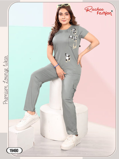 Design 19451-19460 Cargo Ruchee Fashion Tencil Pyjama Night Suits Wholesaler Ahmedabad