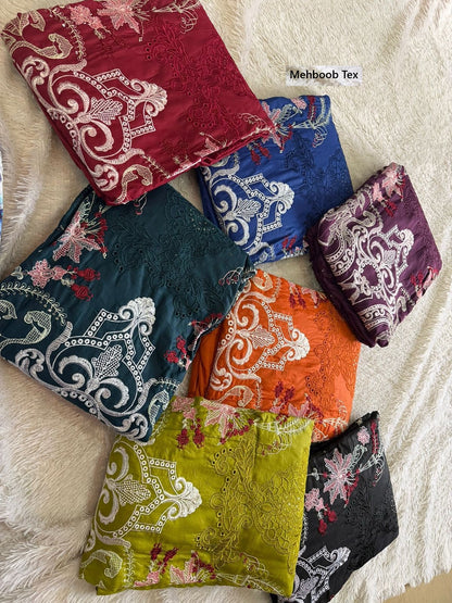 Design 1956 Adefghi Mehboob Tex Cambric Cotton Pakistani Salwar Suits Manufacturer