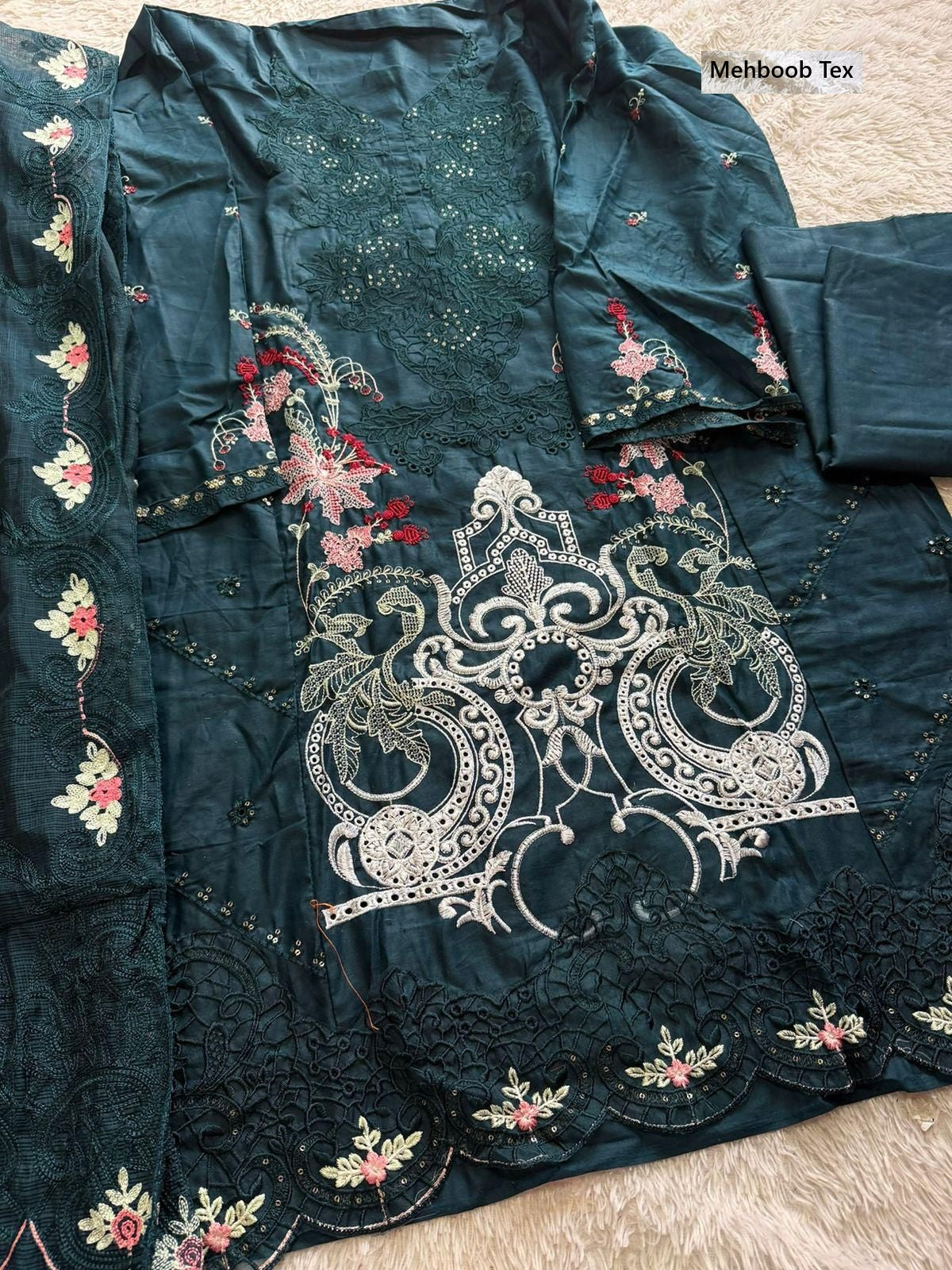 Design 1956 Adefghi Mehboob Tex Cambric Cotton Pakistani Salwar Suits Manufacturer