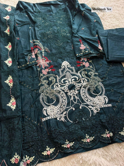 Design 1956 Adefghi Mehboob Tex Cambric Cotton Pakistani Salwar Suits Manufacturer