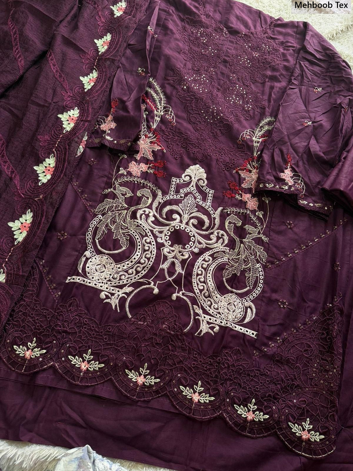 Design 1956 Adefghi Mehboob Tex Cambric Cotton Pakistani Salwar Suits Manufacturer