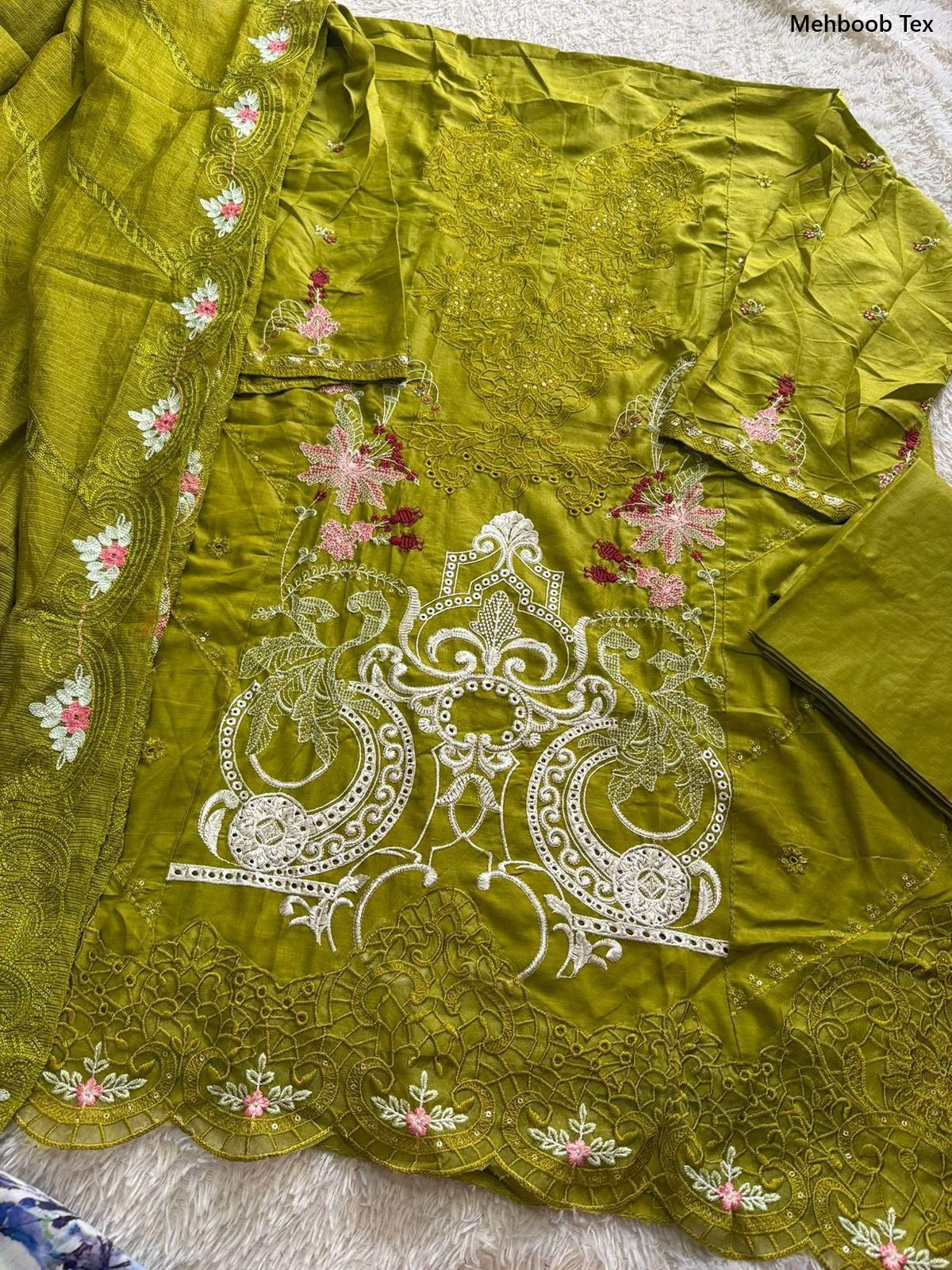 Design 1956 Adefghi Mehboob Tex Cambric Cotton Pakistani Salwar Suits Manufacturer