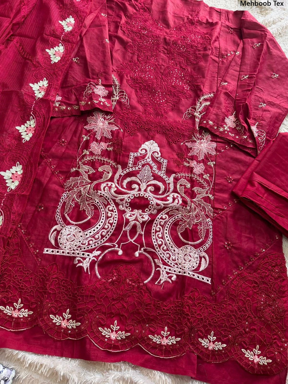 Design 1956 Adefghi Mehboob Tex Cambric Cotton Pakistani Salwar Suits Manufacturer