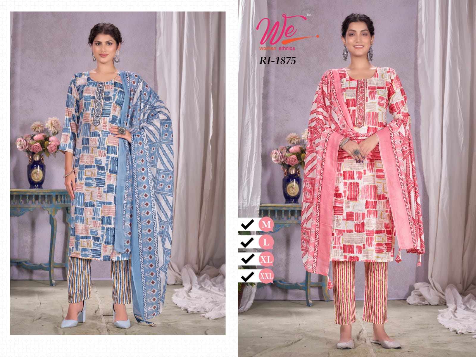 Design 1967-1971 Women Ethnics Cotton Dress Material Exporter Gujarat
