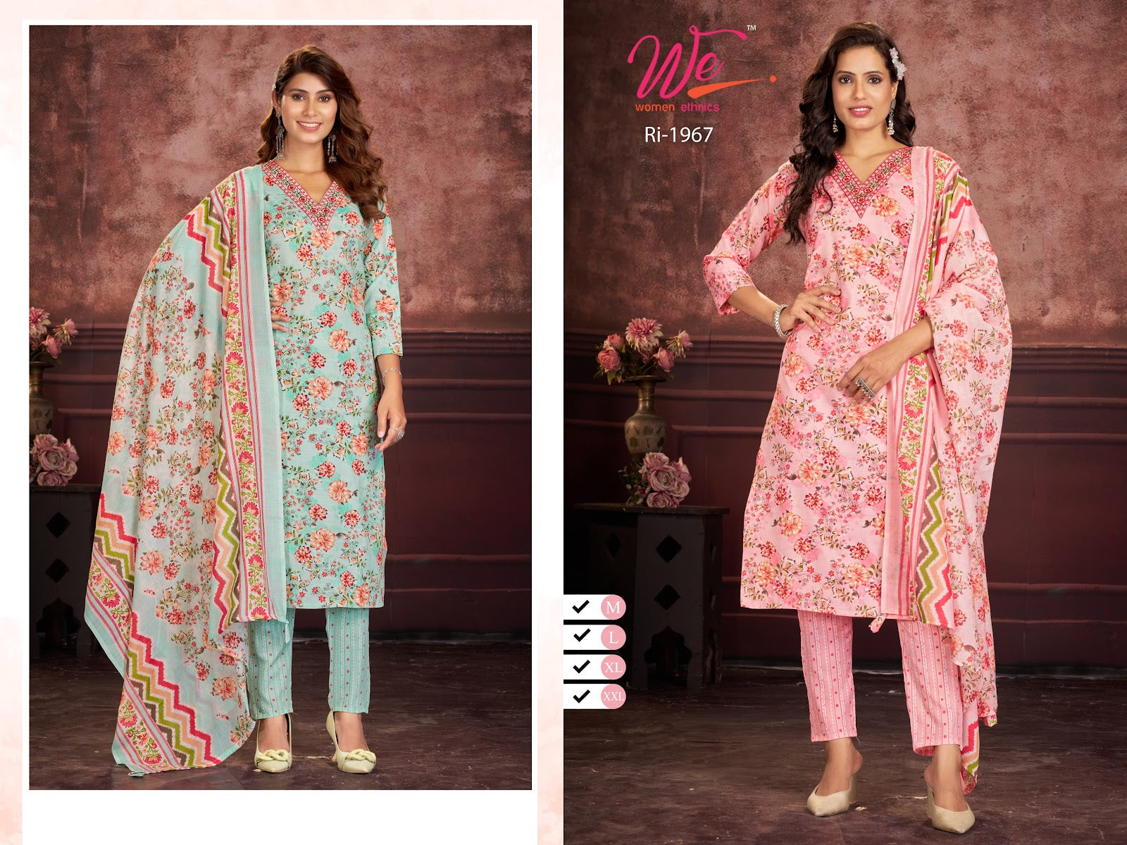 Design 1967-1971 Women Ethnics Cotton Dress Material Exporter Gujarat