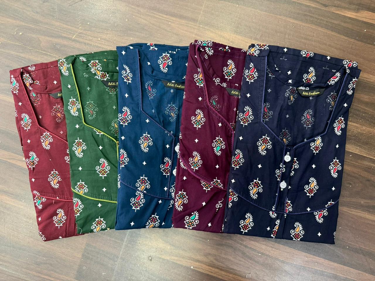 Design 1 Adit Rajwadi Night Gowns Wholesaler India
