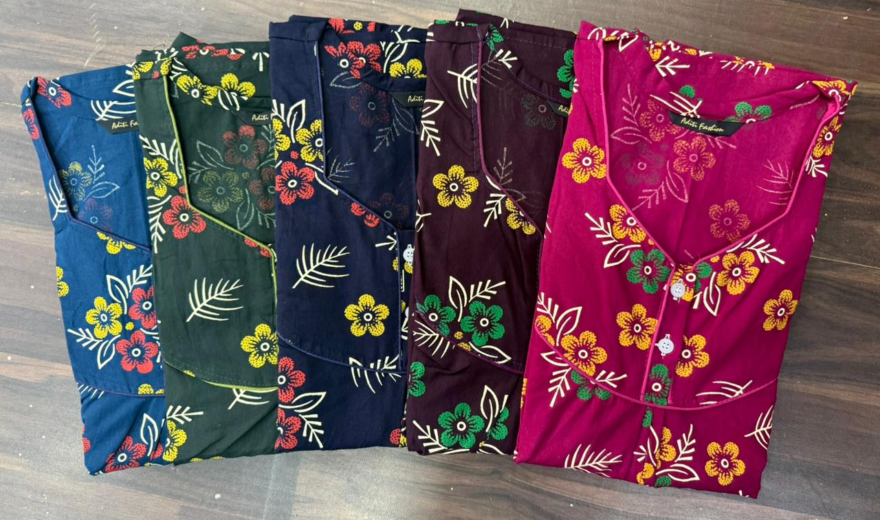 Design 1 Adit Rajwadi Night Gowns Wholesaler India
