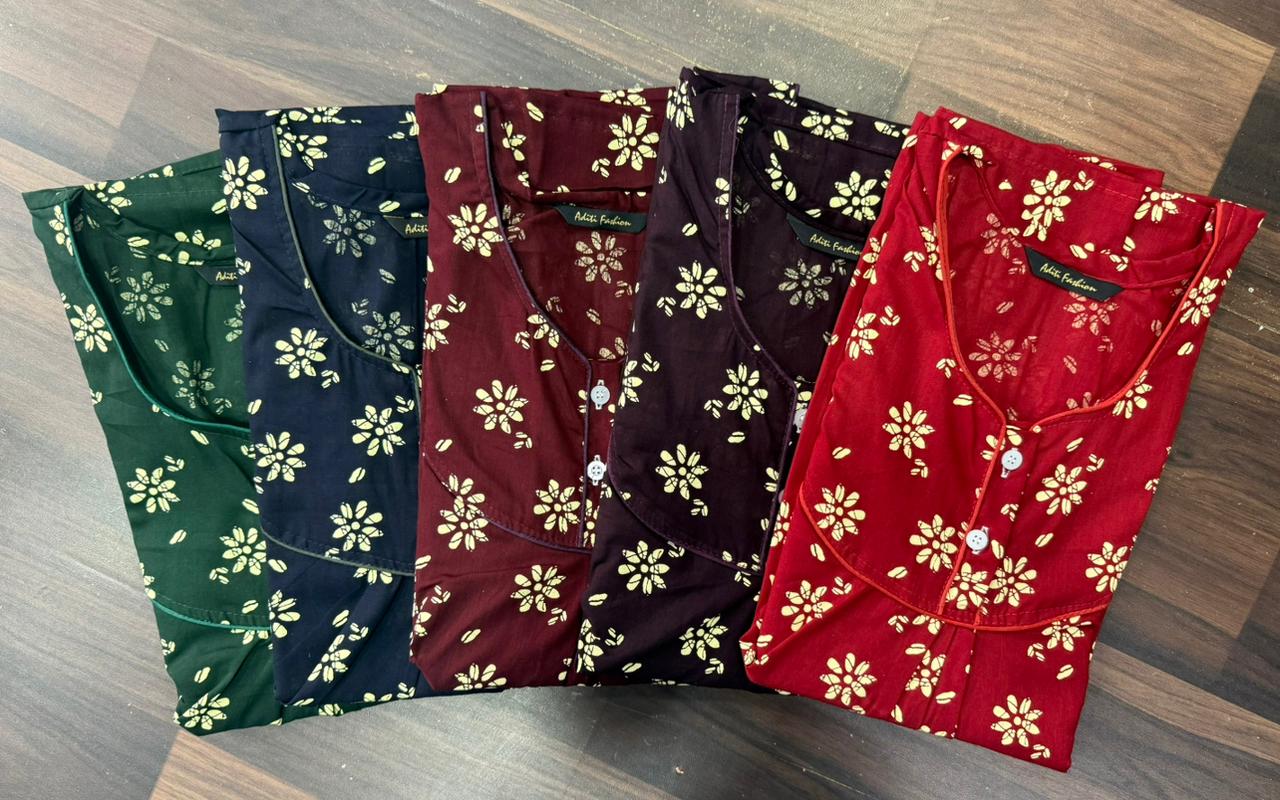 Design 1 Adit Rajwadi Night Gowns Wholesaler India