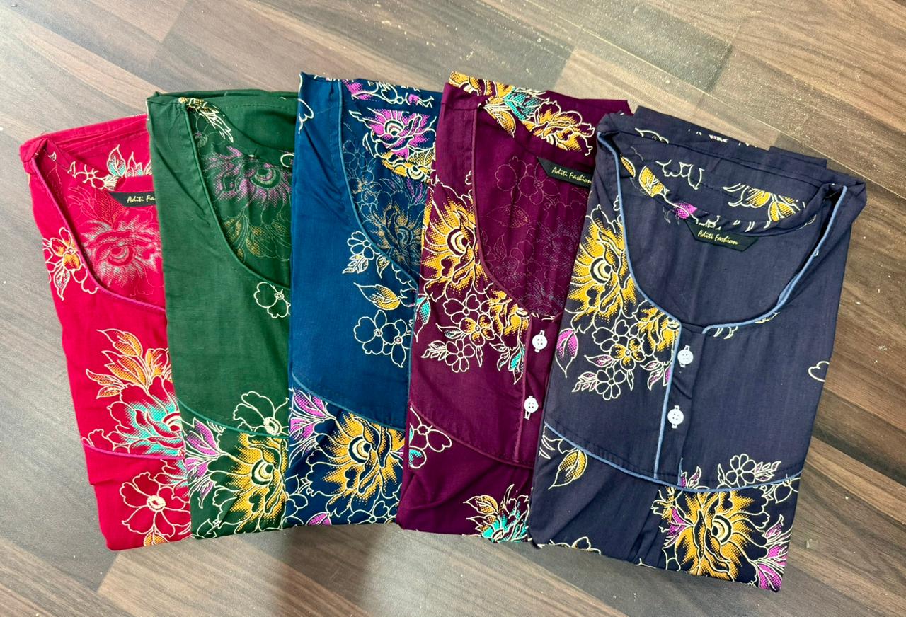 Design 1 Adit Rajwadi Night Gowns Wholesaler India