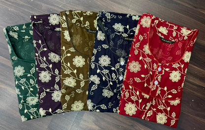 Design 1 Adit Rajwadi Night Gowns Wholesaler India