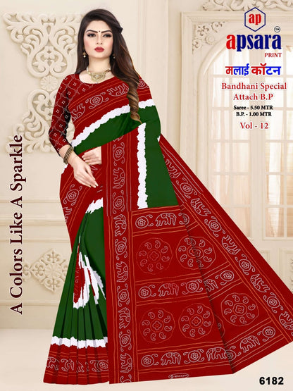 Design 1 Apsara Print Cotton Sarees Manufacturer Ahmedabad
