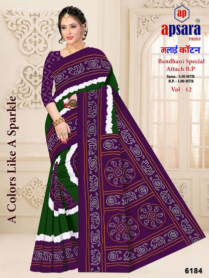 Design 1 Apsara Print Cotton Sarees Manufacturer Ahmedabad