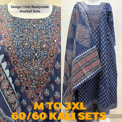 Design 1 Hcb Cotton Cambric Readymade Anarkali Suits Manufacturer