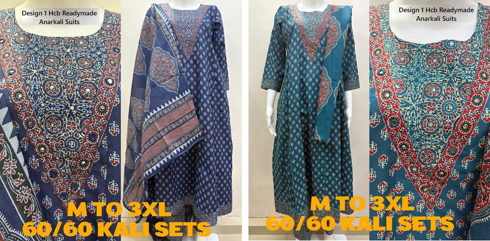 Design 1 Hcb Cotton Cambric Readymade Anarkali Suits Manufacturer