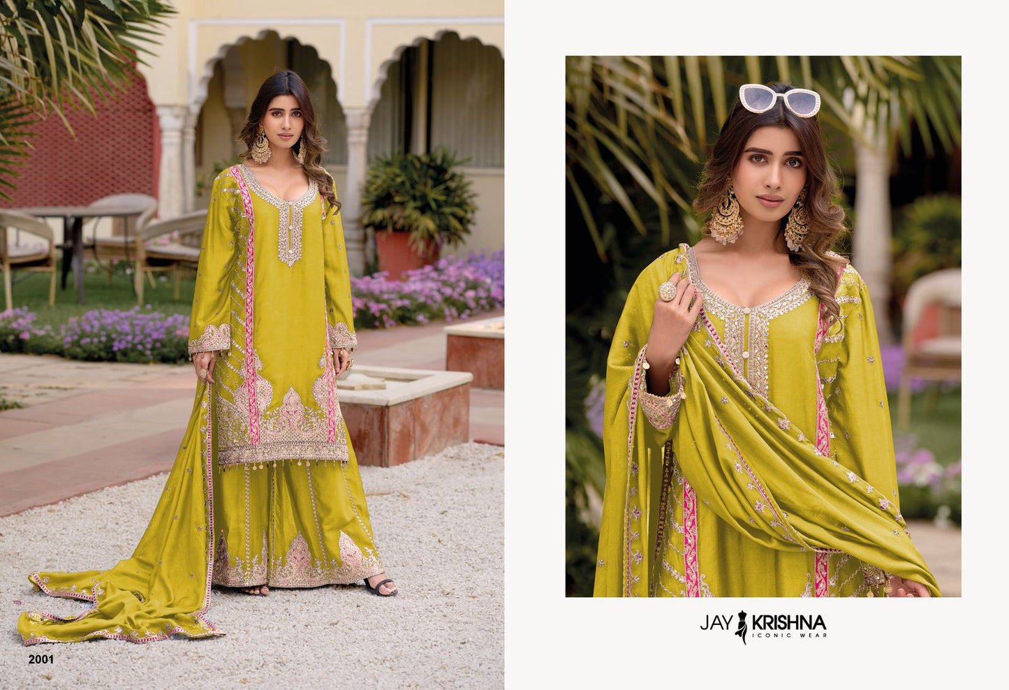 Design 2001-2003 Jay Krishna Chinon Readymade Sharara Suits Supplier India