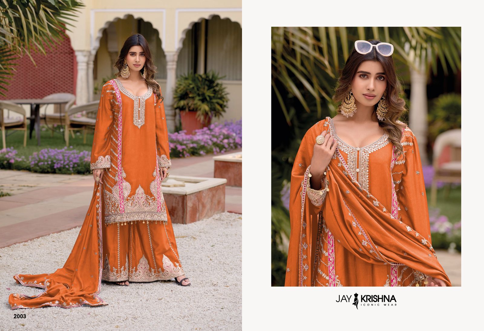 Design 2001-2003 Jay Krishna Chinon Readymade Sharara Suits Supplier India
