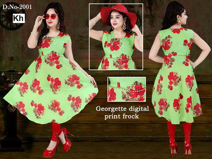 Design 2001-2003 Kh Georgette Anarkali Kurtis Exporter India