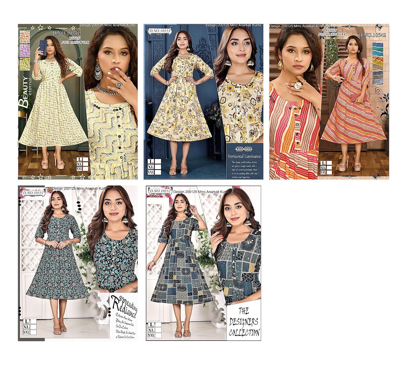 Design 200125 Mmc Reyon Anarkali Kurtis Supplier Gujarat