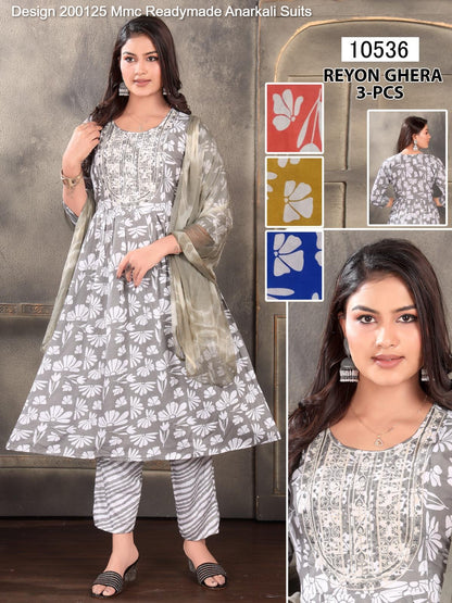 Design 200125 Mmc Reyon Readymade Anarkali Suits Wholesale Price