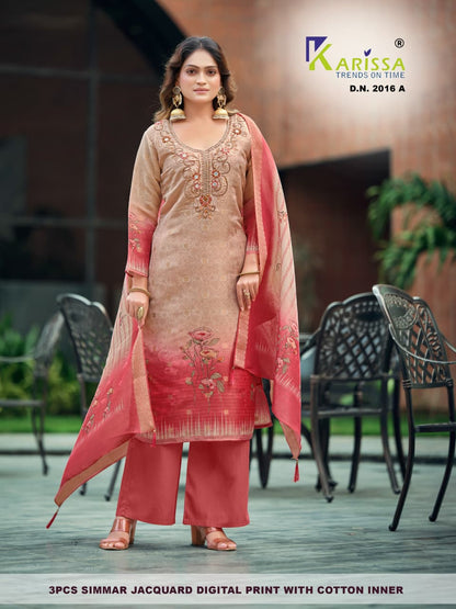 Design 2015-2017 Ab Karissa Simmer Readymade Plazzo Style Suits Manufacturer