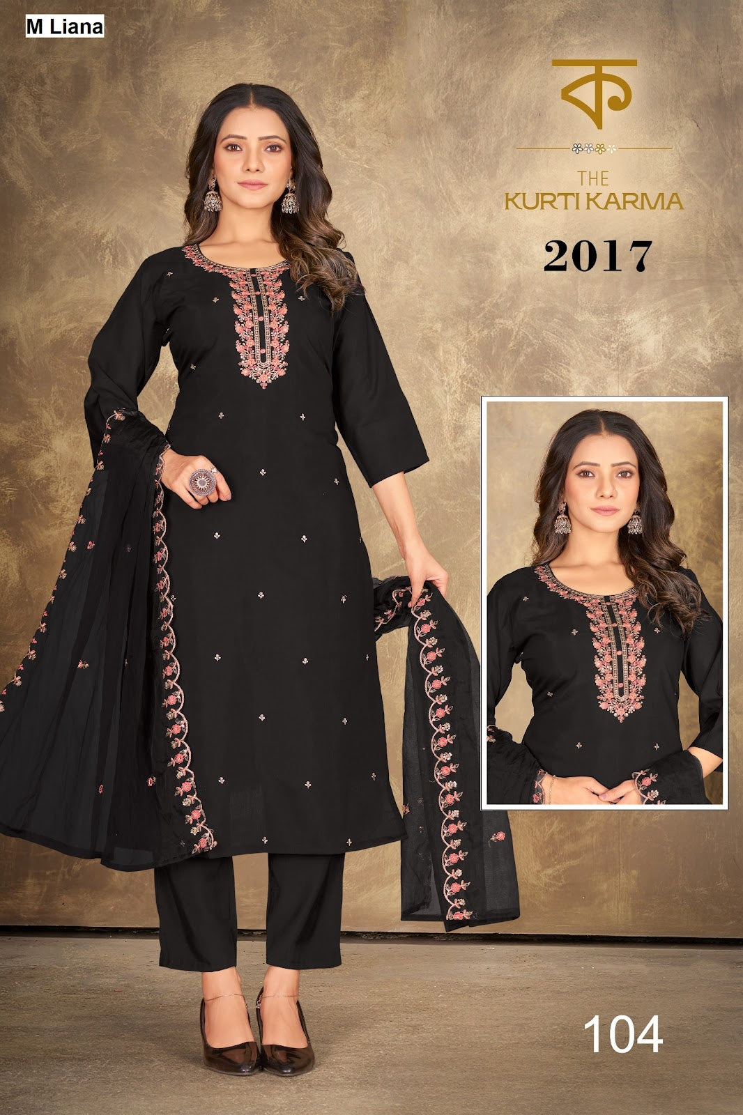 Design 2017 M Liana Roman Readymade Pant Style Suits Wholesale Rate