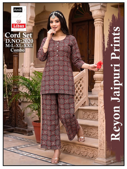 Design 2020 Jaipuri Amiti Cotton Rayon Co Ord Set Exporter