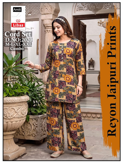 Design 2020 Jaipuri Amiti Cotton Rayon Co Ord Set Exporter