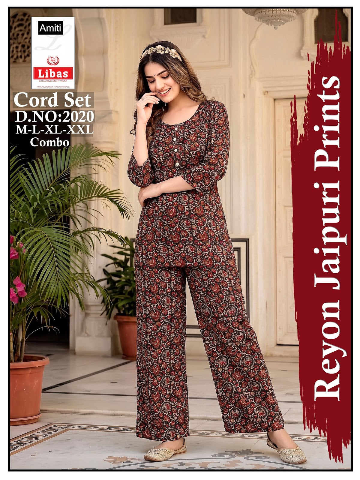 Design 2020 Jaipuri Amiti Cotton Rayon Co Ord Set Exporter