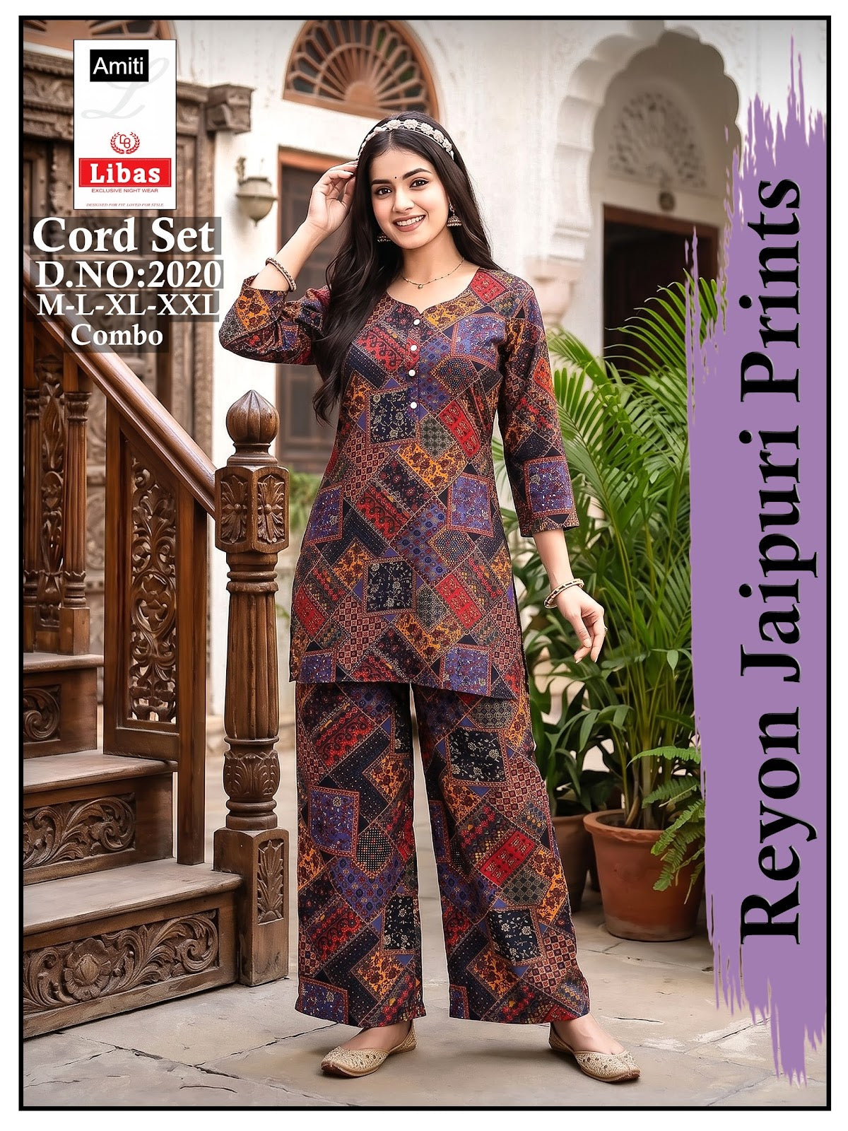 Design 2020 Jaipuri Amiti Cotton Rayon Co Ord Set Exporter