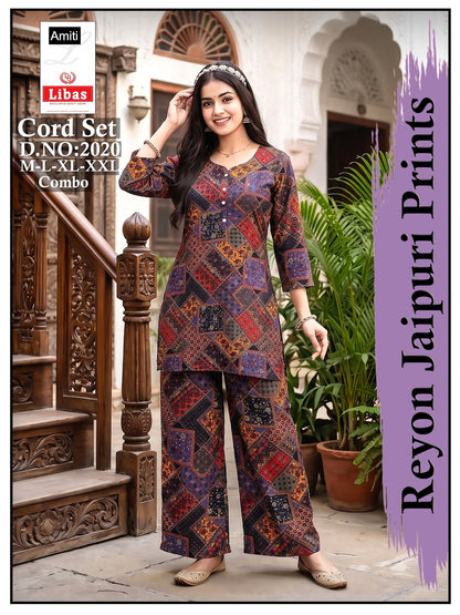 Design 2020 Jaipuri Amiti Cotton Rayon Co Ord Set Exporter