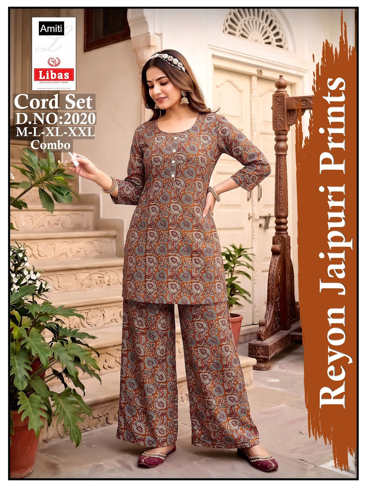 Design 2020 Jaipuri Amiti Cotton Rayon Co Ord Set Exporter
