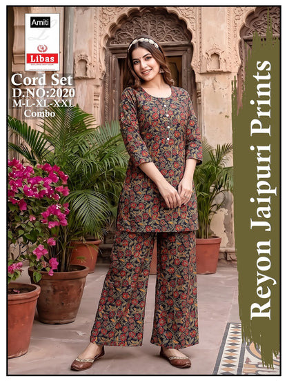Design 2020 Jaipuri Amiti Cotton Rayon Co Ord Set Exporter