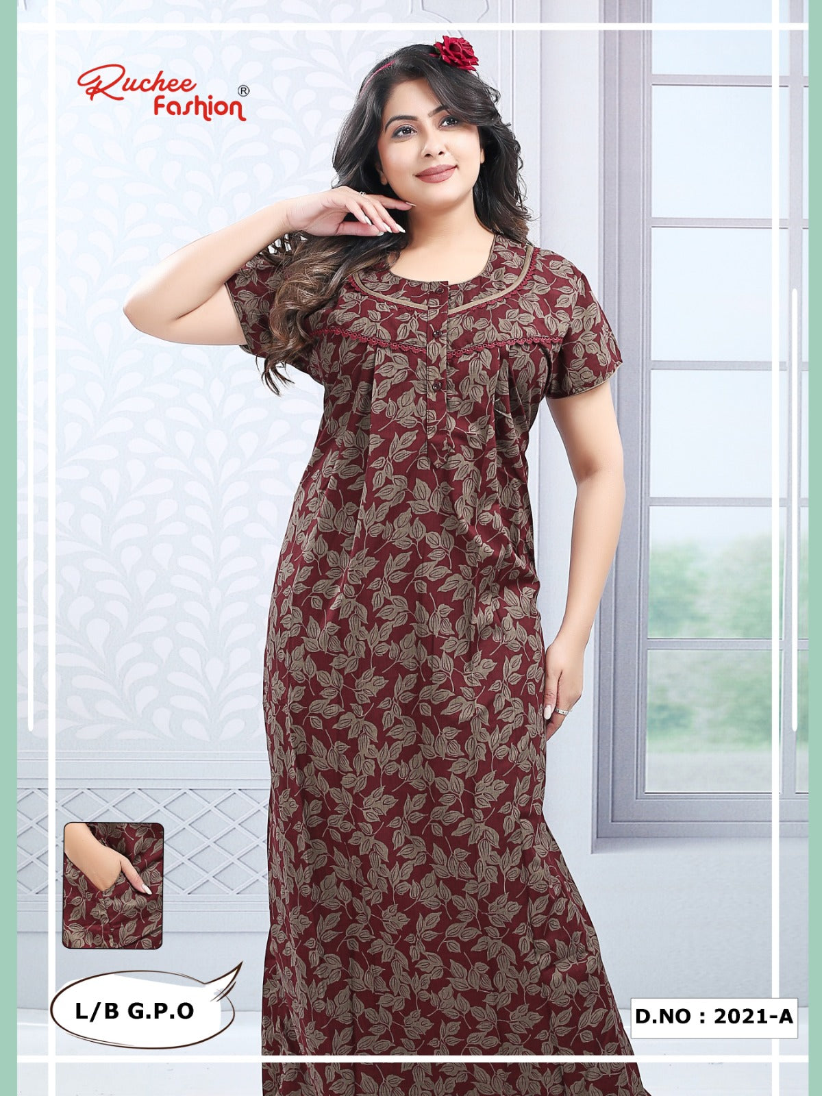 Design 2021-2022 Ruchee Fashion Lizzy Bizzy Night Gowns Wholesale Rate