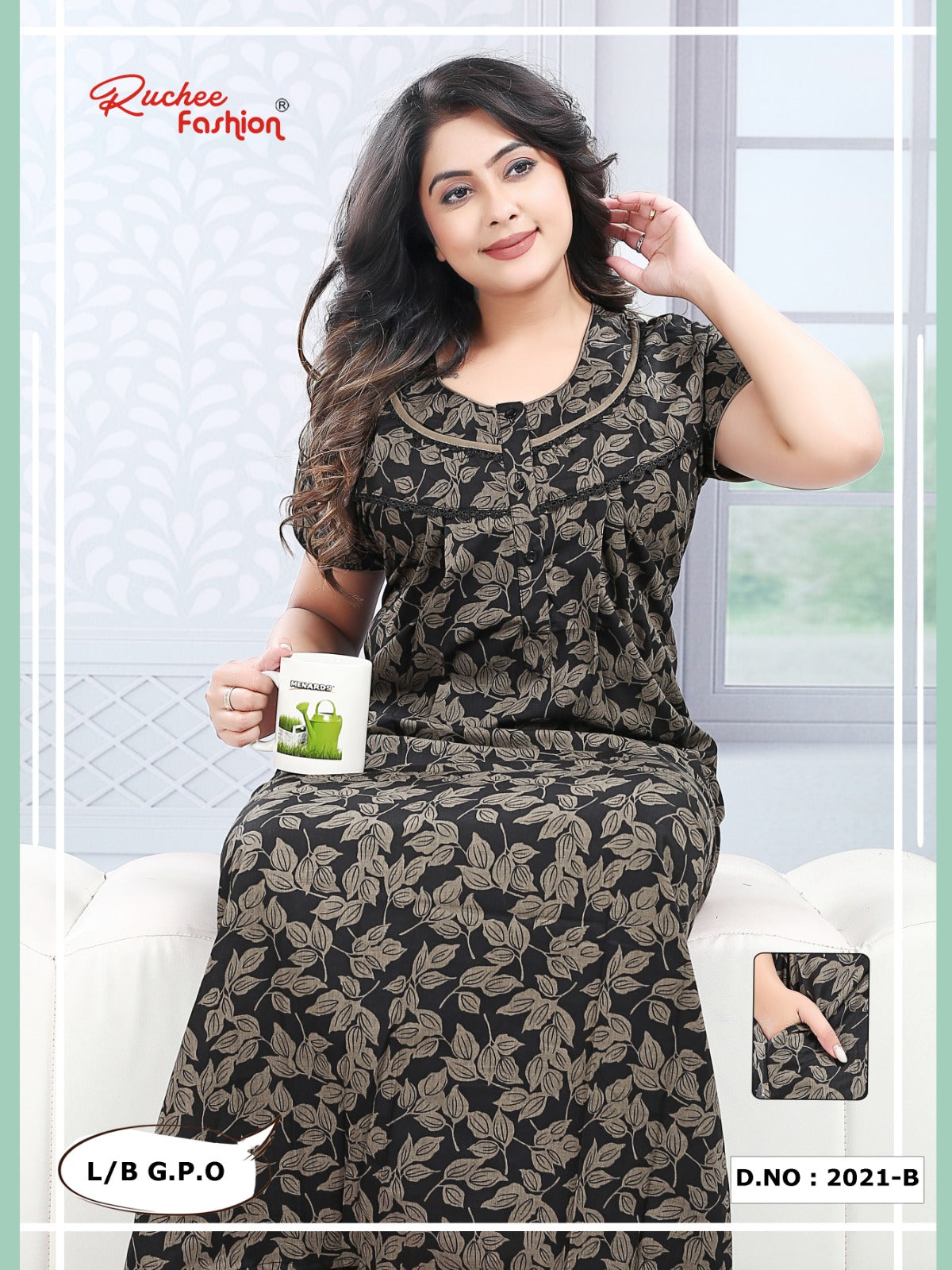 Design 2021-2022 Ruchee Fashion Lizzy Bizzy Night Gowns Wholesale Rate