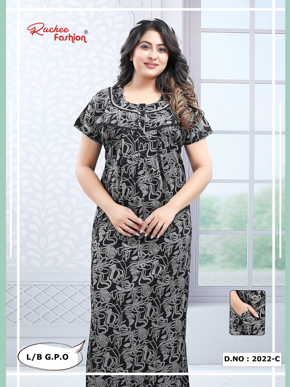 Design 2021-2022 Ruchee Fashion Lizzy Bizzy Night Gowns Wholesale Rate